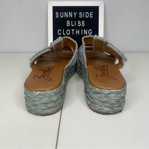 Zodiac Izzy Women’s Teal Blue Platform Sandals Size 10 - Picture 5 of 14